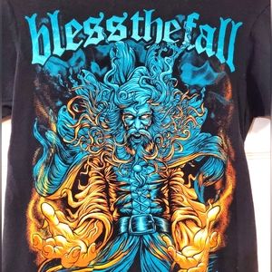 BLESSTHEFALL evil wizard vintage band tshirt